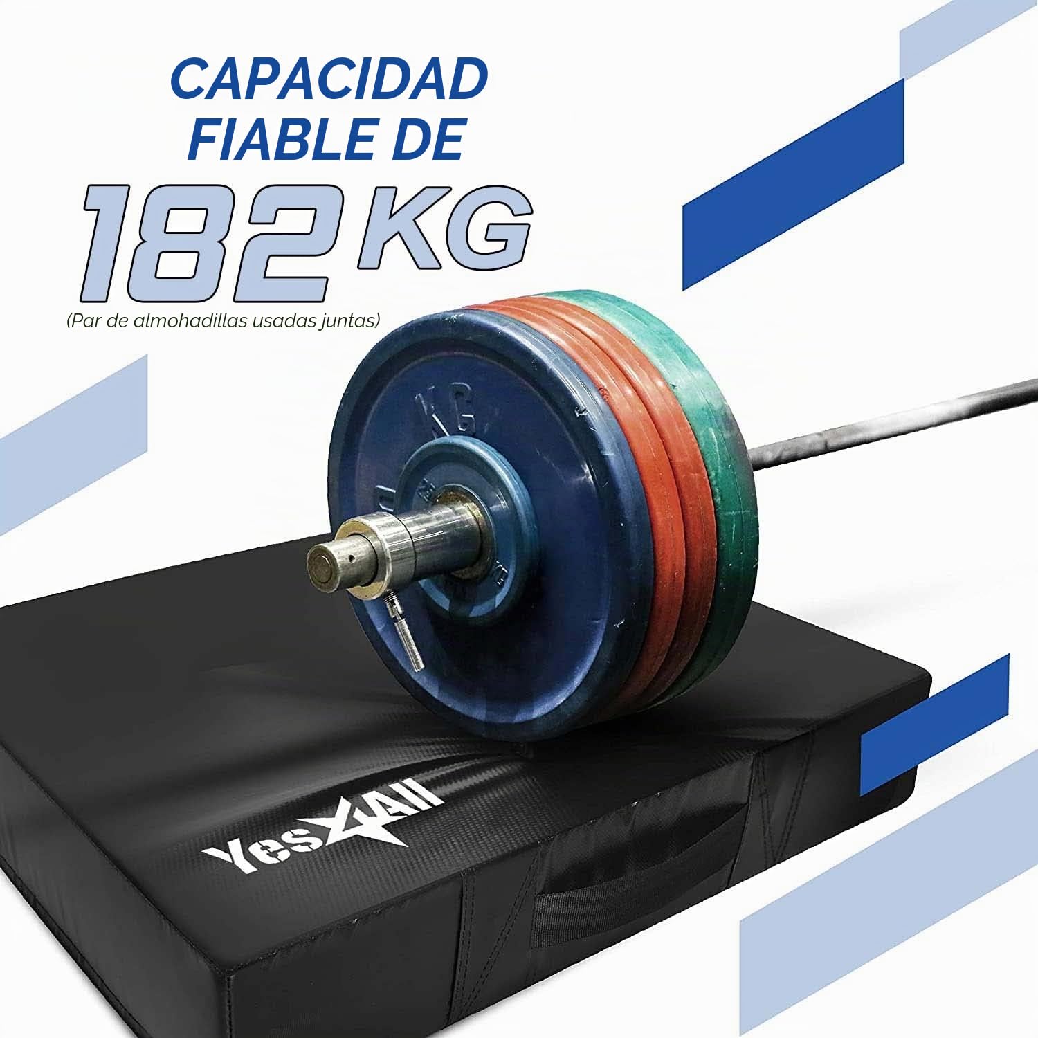 Yes4All Premium Silenciador Drop Pads Almohadillas para levantamiento de pesas con cubierta de PVC multicolor para aislar el sonido y proteger el suelo para Deadlift, Squat, Lunge