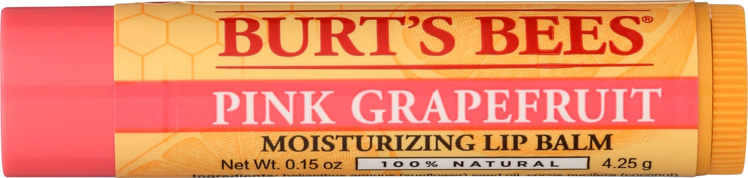 Burt's Bees Pink Grapefruit Moisturizing Lip Balm - 0.15oz Lip Balm