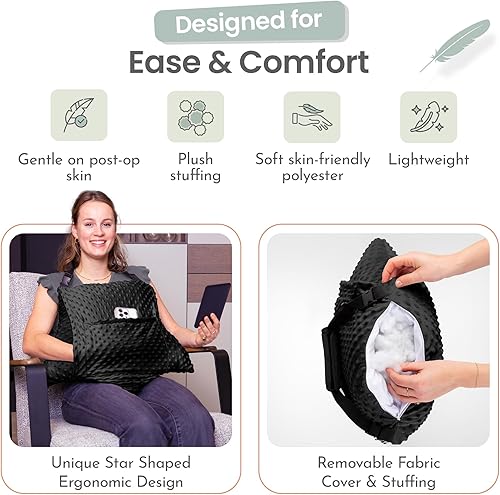 Miniatura 6 de MOYOAMA Juego de 3 almohadas para histerectomía - Incluye 2 paquetes de gel para alivio relajante - Artículos imprescindibles para la recuperación