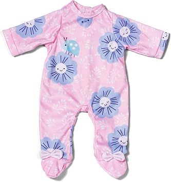 BABY born Zapf Creation 838891 Pink Romper Suit with Flowers for 43 cm Dolls