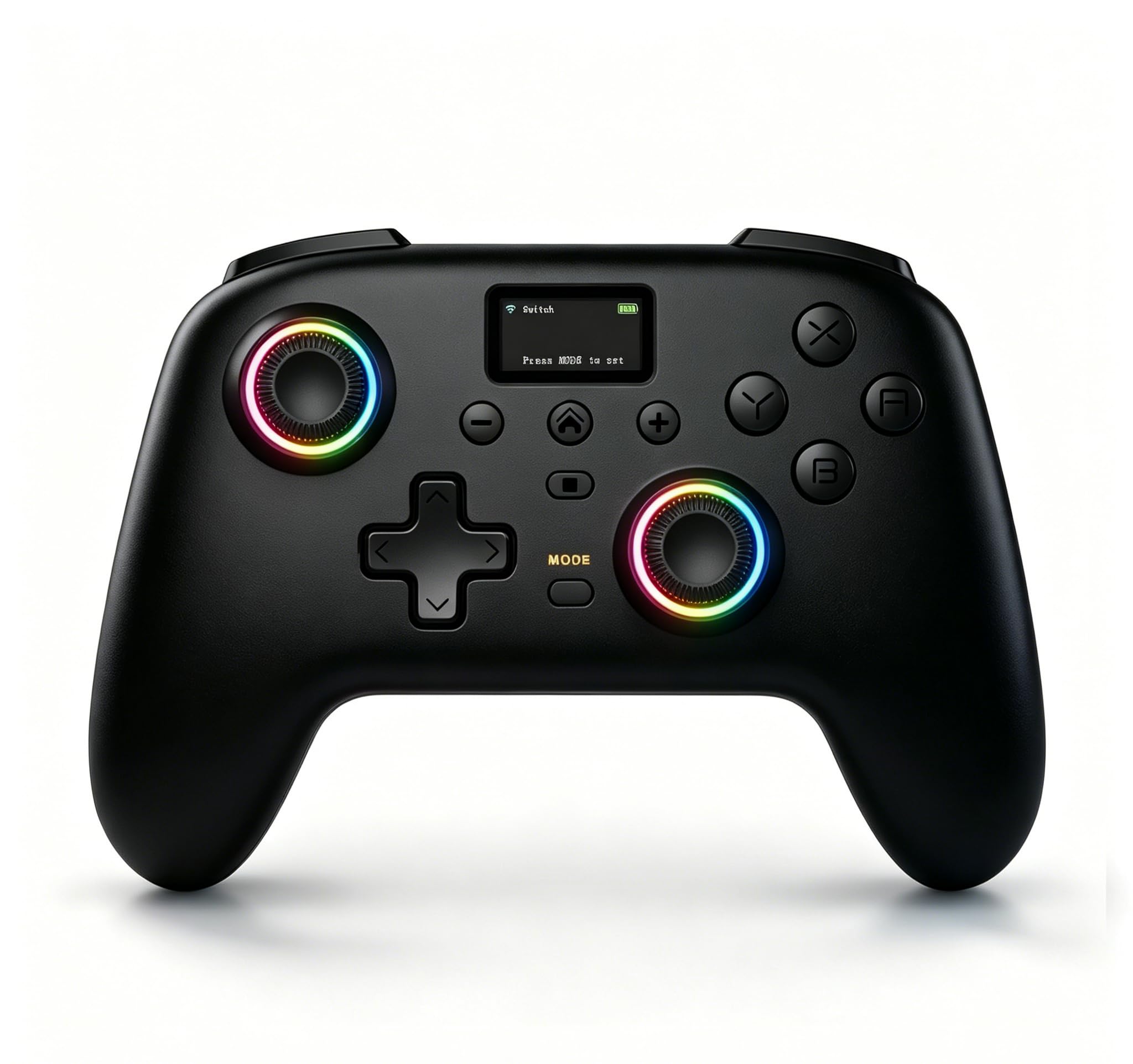Exilapsire Controller di gioco wireless con pannello touch | Funziona per PC/Switch/Switch 2/iOS/Android, Joystick e trigger effetto Hall, illuminazione RGB, pulsanti personalizzabili, nero cristallo