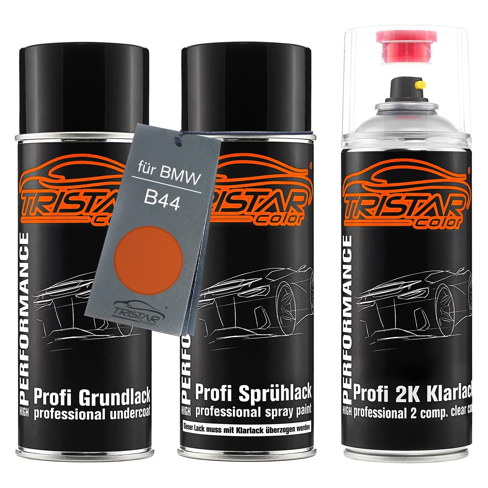 TRISTARcolor Autolack Spraydosen für BMW B44 Valencia Orange Metallic +2K