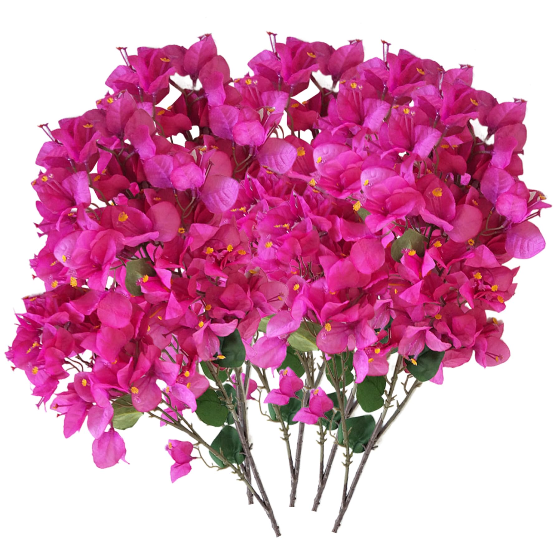 Hintyne Bougainvillea Plants 5PCS Artificial Bougainvillea 38.6 Inch Silk Plants Realistic Flowers Stems for Wedding Table Runner Home Decor, Purple
