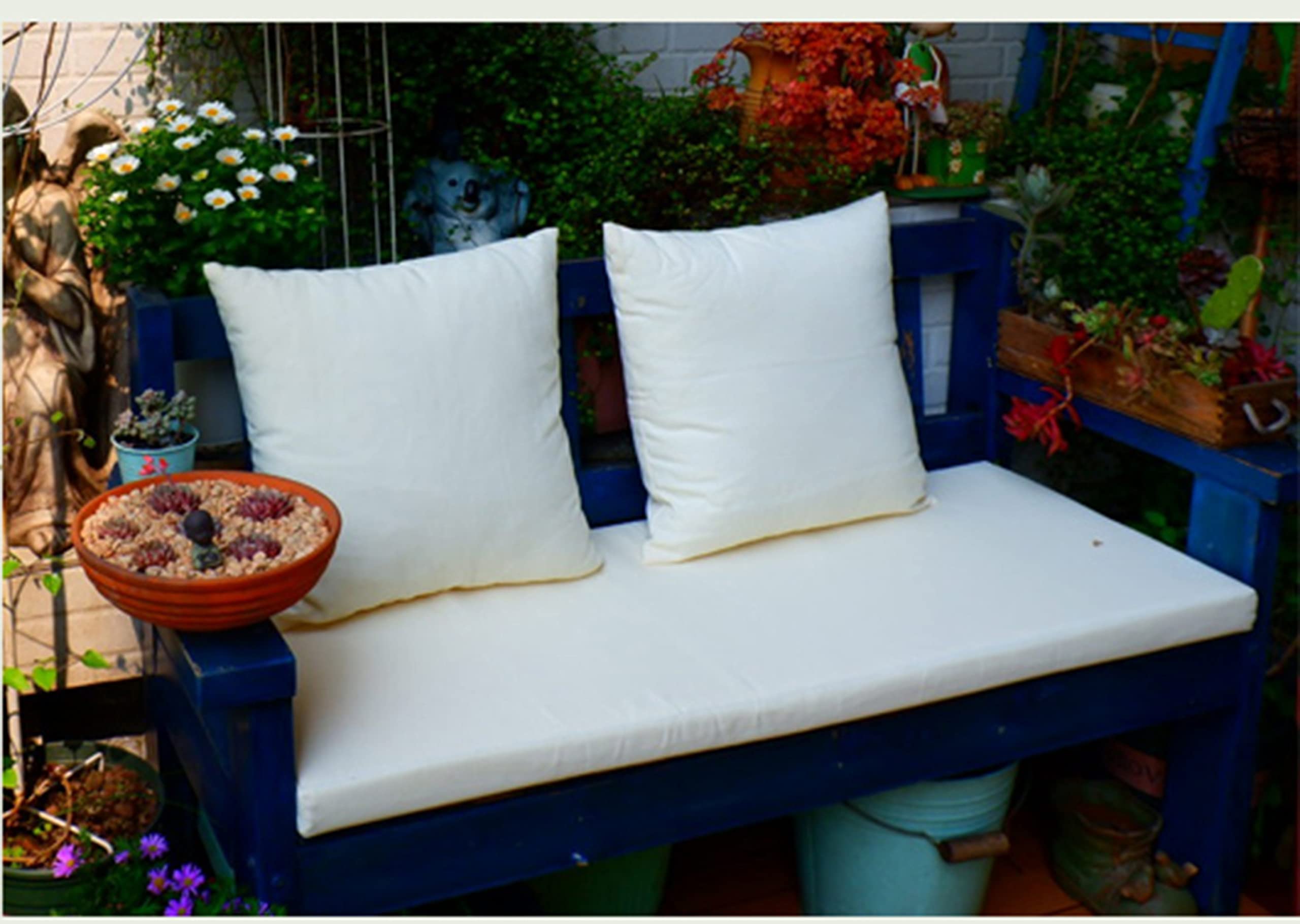 Panchina lunga impermeabile 60 x 40 x 5 cm, spessore 5 cm, per interni ed esterni, giardino, per 2-3 posti, perfetta per cucina, patio, altalena, sala da pranzo, colore: rosso