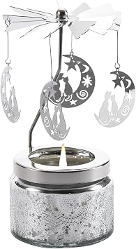 Candle w/ Wheel_1 Unit_ Silver Moon Cat