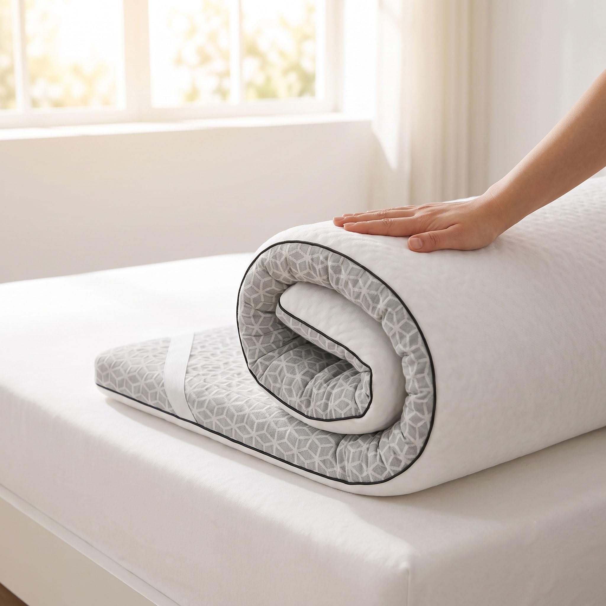 B&Q -  Brightr  Titan 2 In 1 Mattress Topper Firm/extra Firm- 90X200Cm