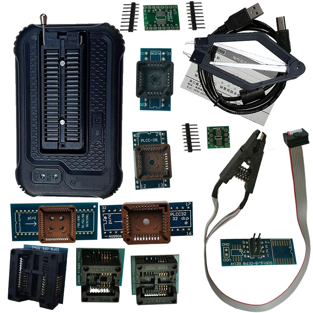 Adsvakuth T48 Programmer Support More Than 31000 ICS for EPROM/MCU/SPI/Nor/NAND Flash/EMMC/IC Tester upgarde Version of TL866CS TL866II Plus