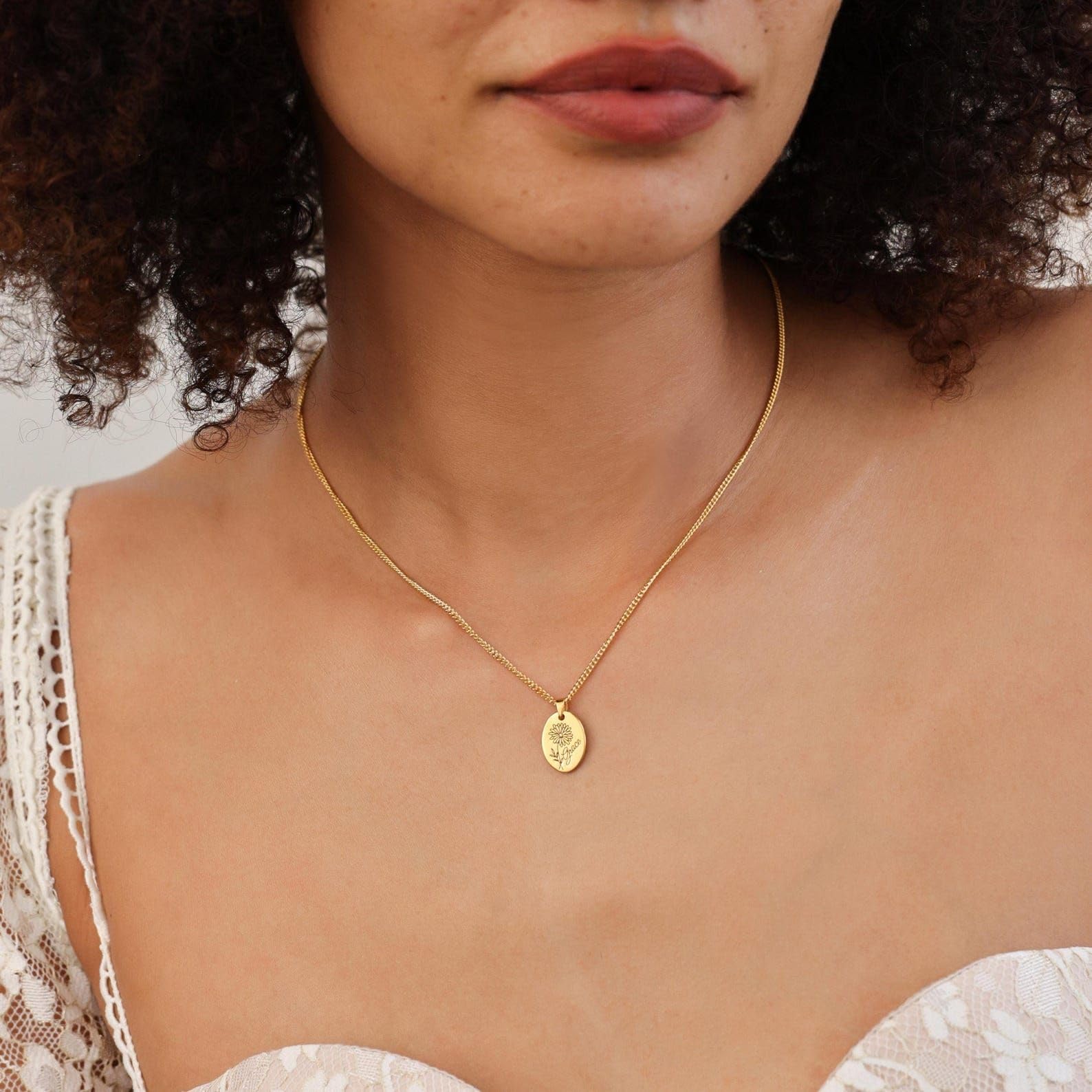 925 nomi personalizzati Collane Compleanno Festa della mamma Anniversario fatto a mano Nascita personalizzata Fiore con nome Collana argento sterling
