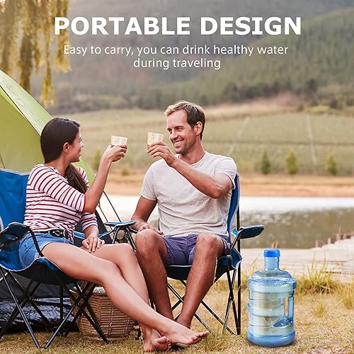 Miniatura 4 de Botella de agua portátil de 1.3 galones con asa, jarra de agua grande reutilizable motivacional para acampar, deportes al aire libre, viajes