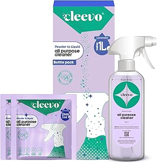 All-Surface Cleaner 1L Bottle Pack (2 Sachets makes 1 Litre) |Powder to Liquid | Multi-Surface Stain Remover | Non-Toxic formulation that works on all surfaces (Lavender)