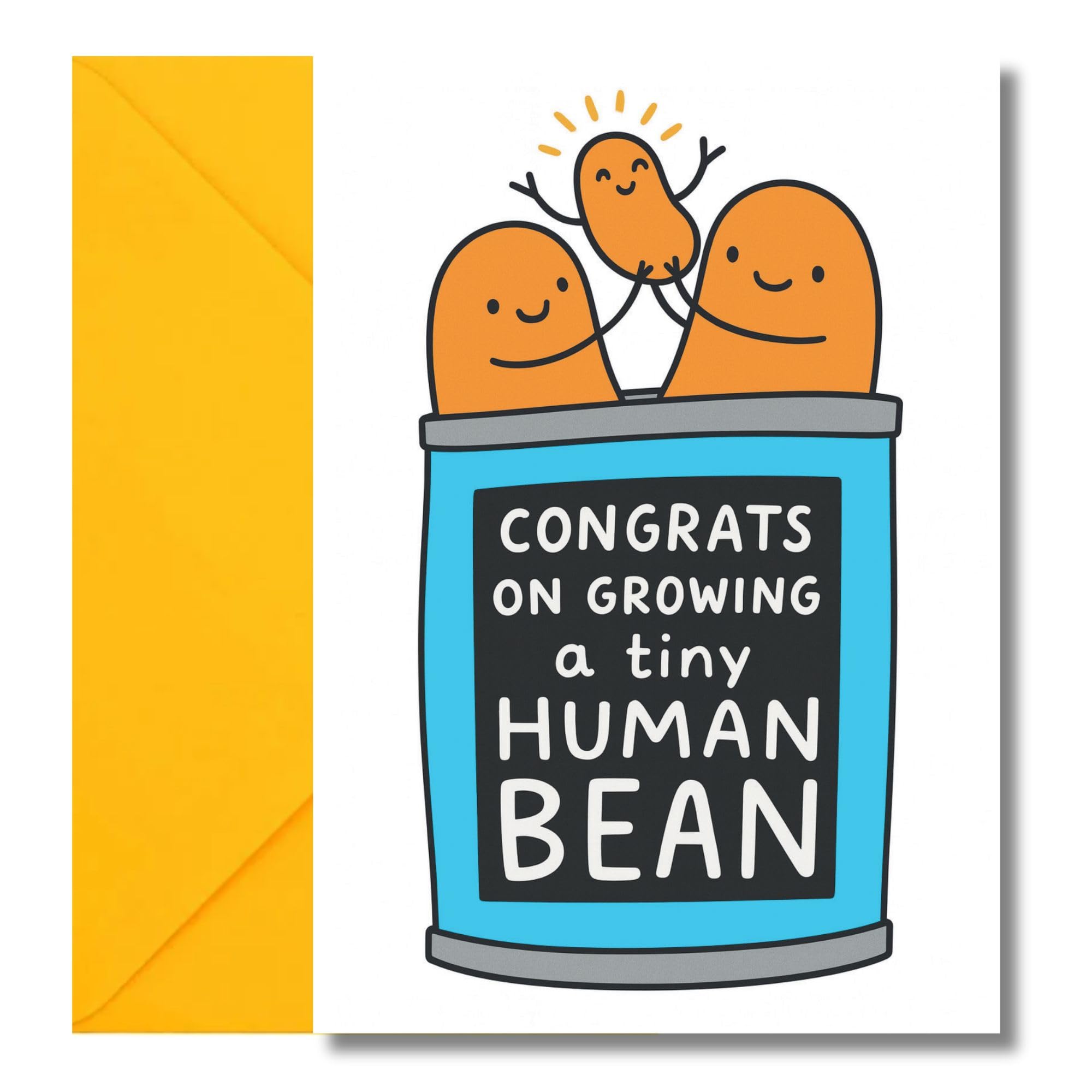 NobleWorks - Tiny Human - Funny Baby Congratulations Pregnancy Card With Envelope (Big 8.5 X 11 Inch) J7242BBG-US
