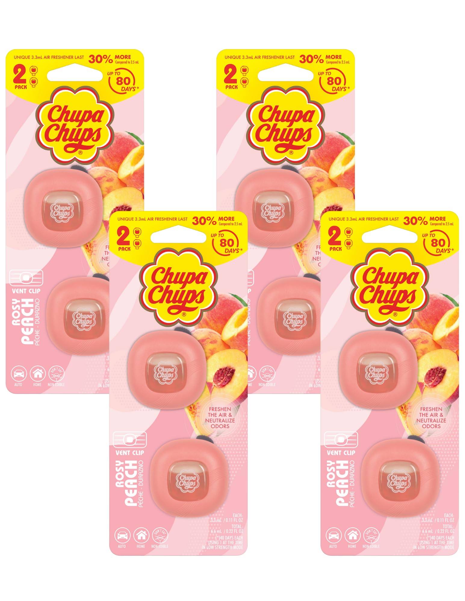 Amazon.com: Chupa Chups Car Air Freshener, Rosy Peach - Long