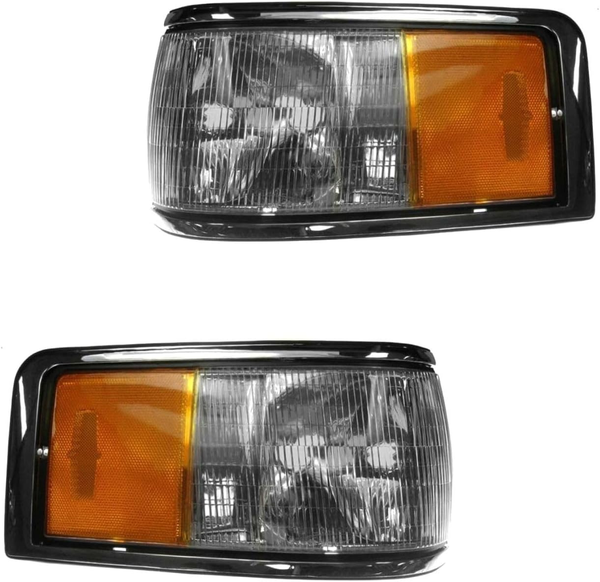 Corner Parking Side Marker Turn Signal Light Set for Lincoln for Town Car Base/Cartier/Cypress/Executive/Signature 1990-1994 2 Piece Front Left Right FO2550131 LHT05259