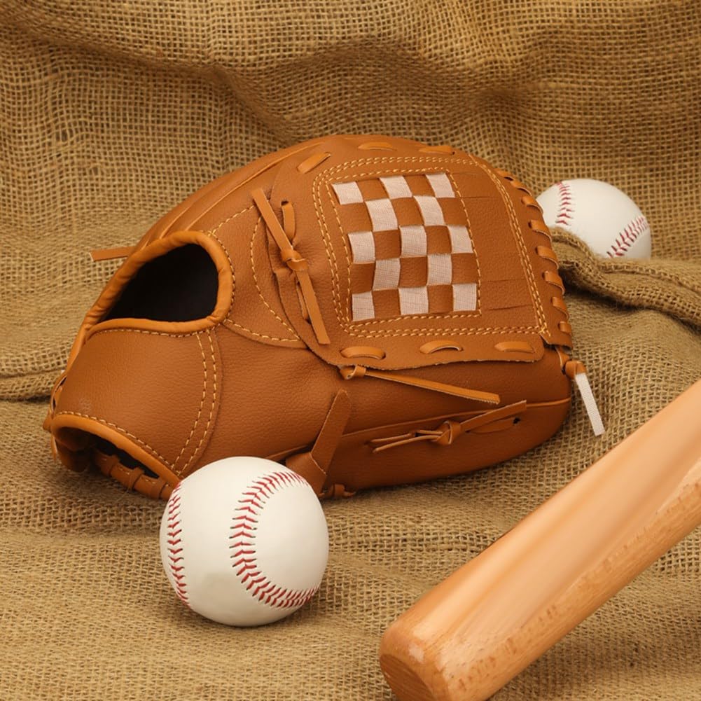 Guantes de Béisbol para Práctica de Entrenamiento de Mano Izquierda para Deportes Al Aire Libre, Guantes de Bolsillo para Jugadores de Mano de Lanzador, 10,5 Pulgadas, Color Azul