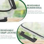 Conteneurs de préparation de repas en verre 3 Compartiments avec des lids pour la garde-manger et la cuisine. BPA Boîtes à déjeuner en verre gratuit Bento pour micro-ondes, congélateur et lave-vaisselle