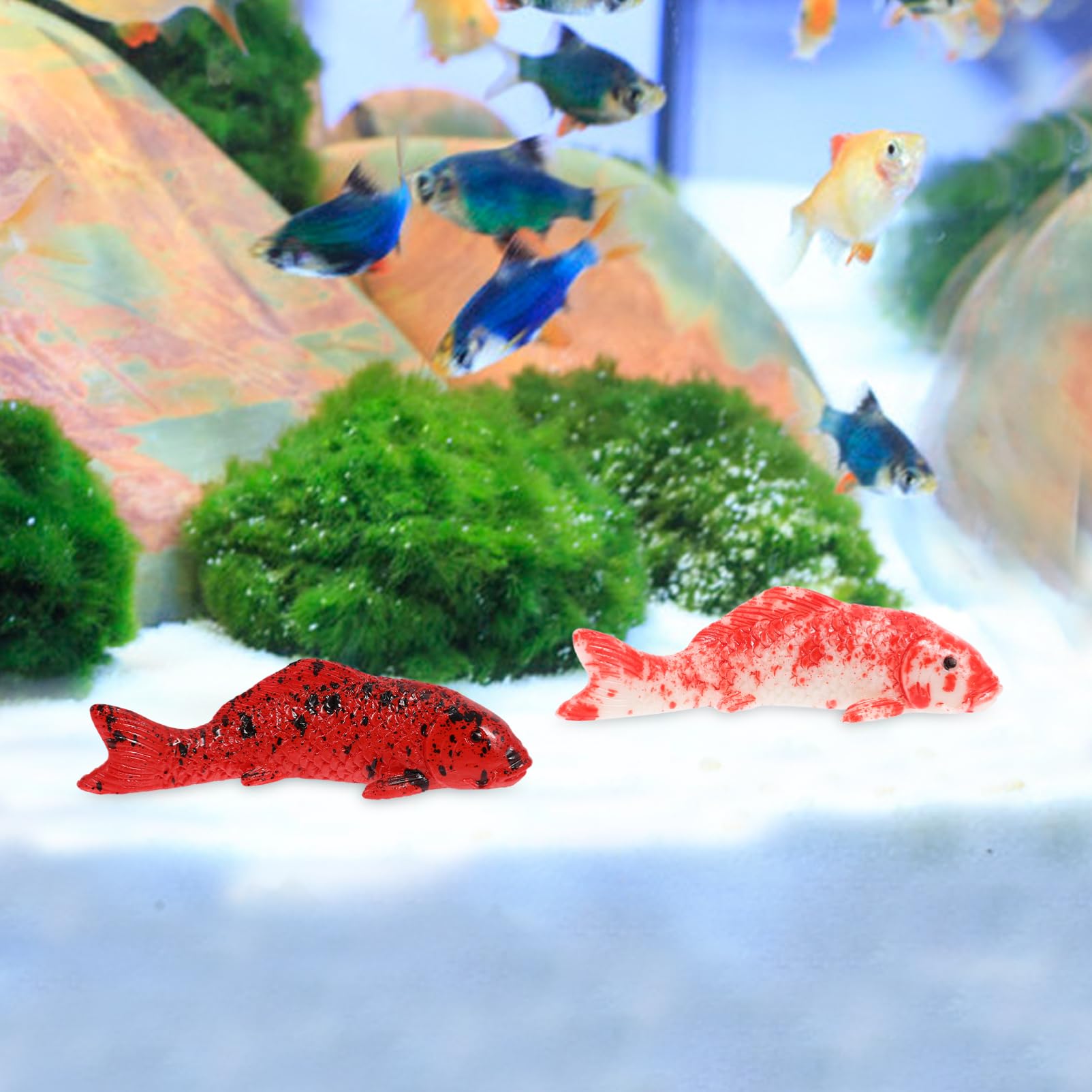 Homoyoyo 5pezzi Decorazioni di Pesci Finti Galleggianti per Acquario Pesci Finti Compatti Realistici per Vasche di Acqua Dolci o Salate Accessori Decorativi per Acquario di Casa o Ufficio