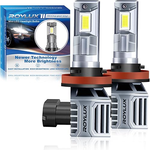 Miniatura 1 de ROYLUX Bombillas LED H11 para faros delanteros, 60 W, 16000 lúmenes, 6000 K, color blanco, 400 % más brillante, bombilla LED H9 H8, repuesto