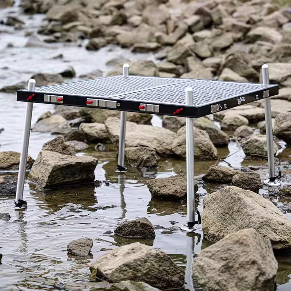 Plateforme de pêche ultra léger pliable en aluminium pour rives