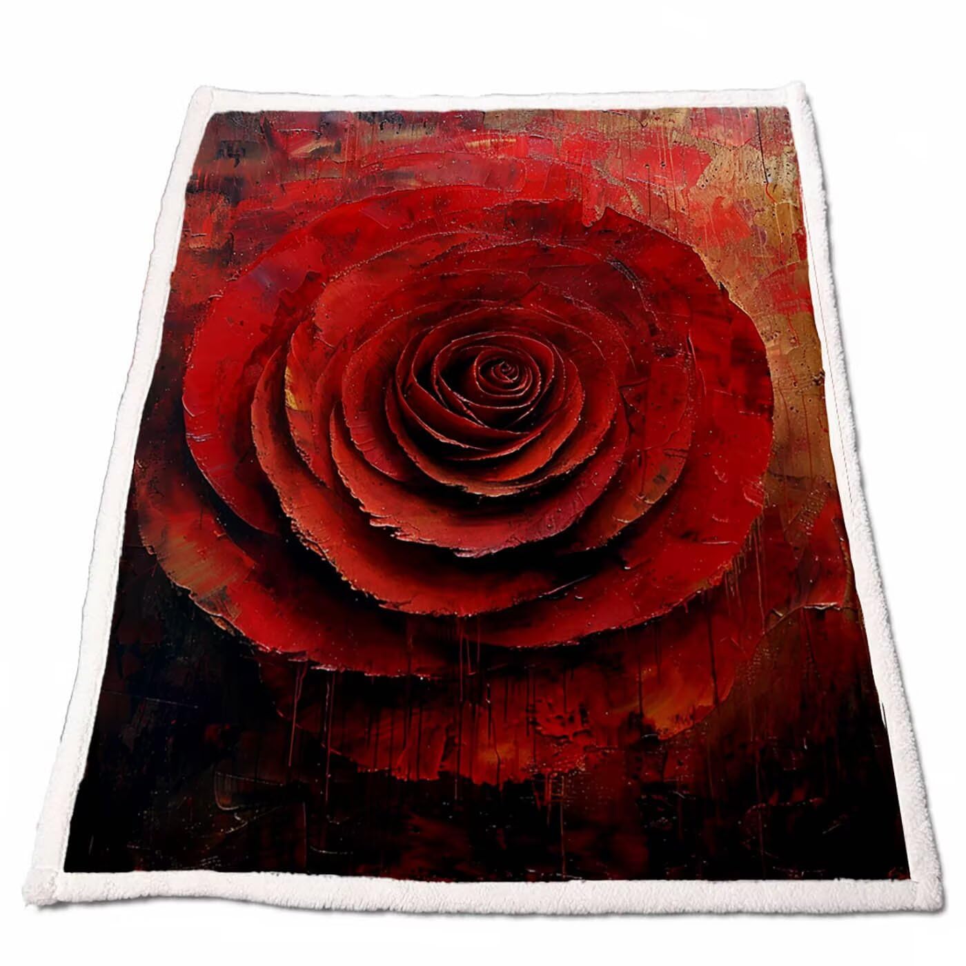 Sherpa Polaire Couverture Rouge Couverture Lestée Adulte Chaude Douce Confortable Abstrait Plaid Canape Grande Taille 150x200 cm pour Plaid Automne Hiver Lit Canapé Outdoor Voyage Cadeau Model-7905