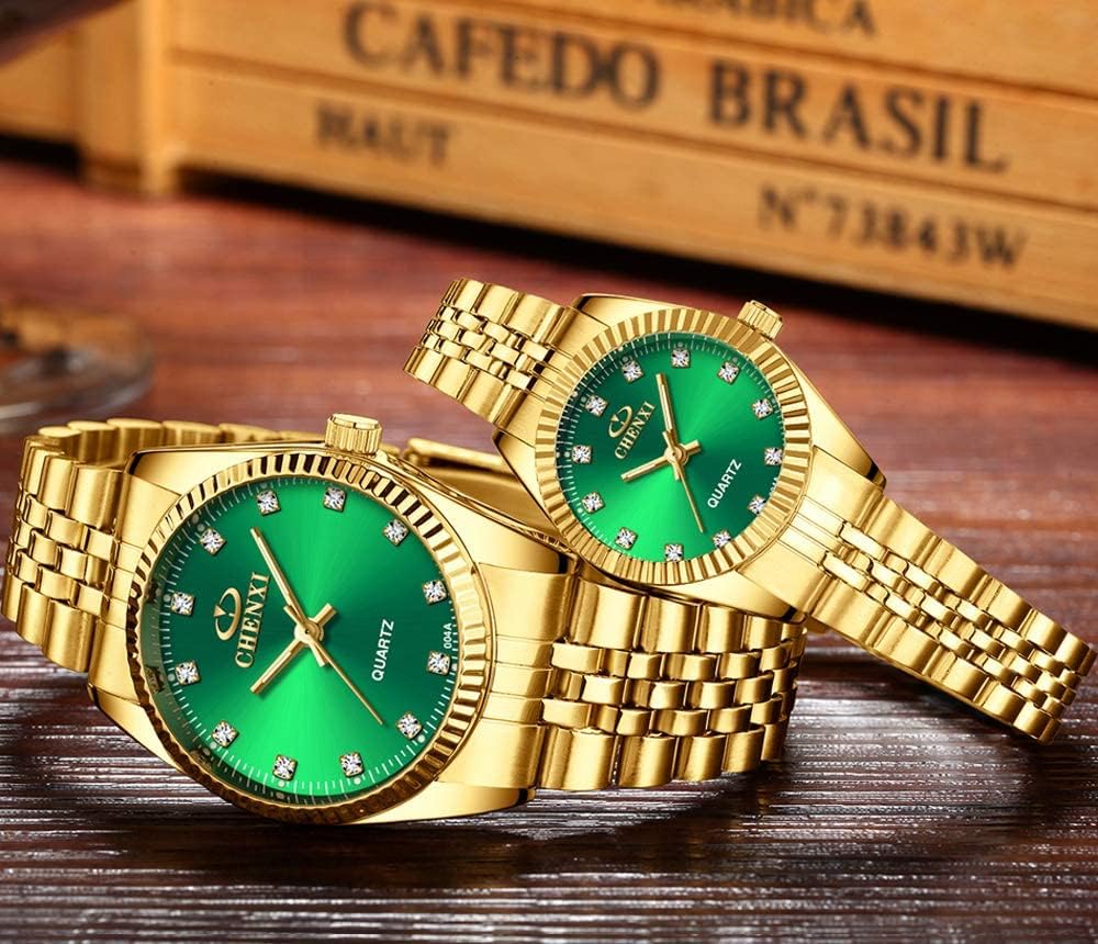 MASTOP Men's Analog Quartz Gold Watch Stainless Steel Band Business Dress Wrist Watch Classic Waterproof Watches