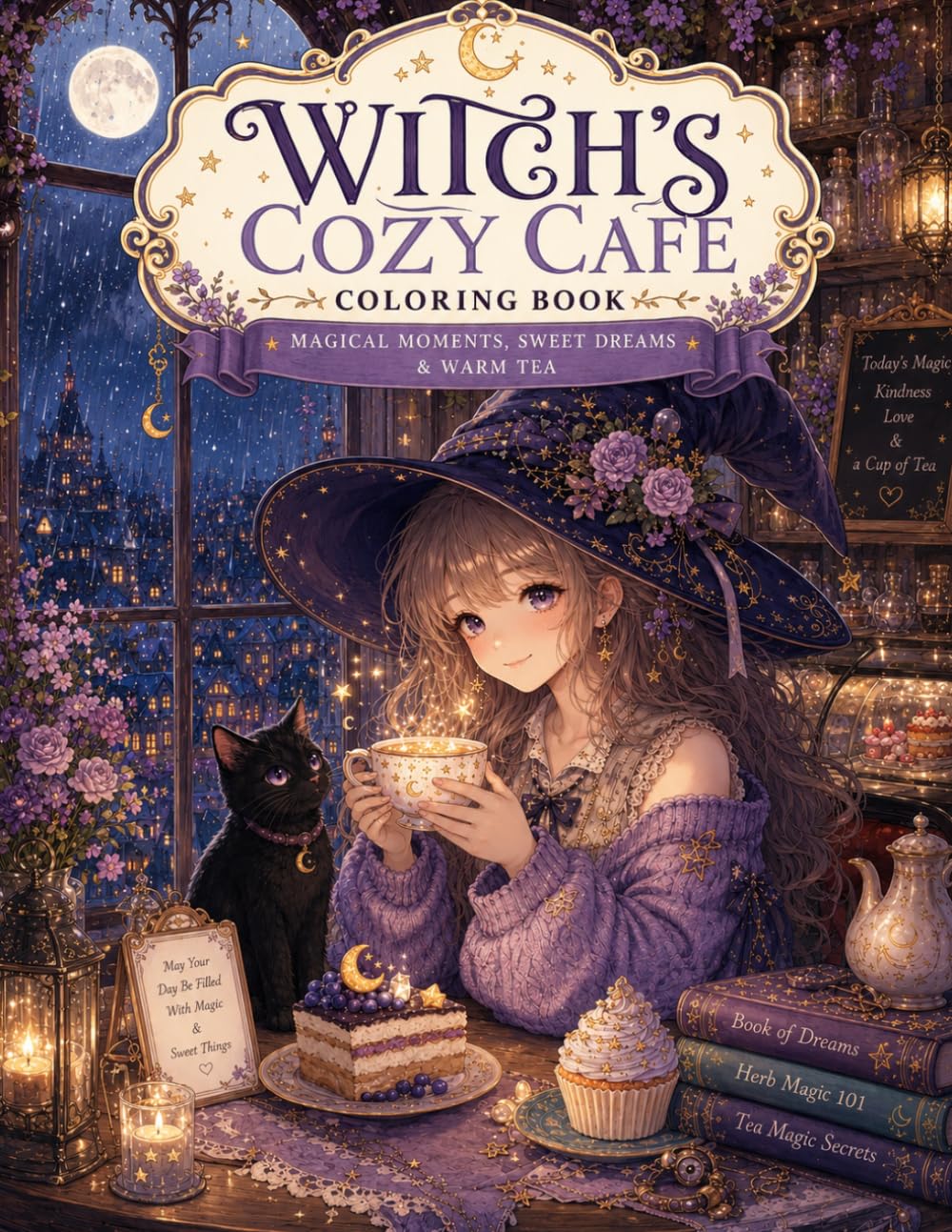 Cozy Witch Café Coloring Book: Magical Cozy Scenes for Relaxation, Stress Relief, and Creative Coloring