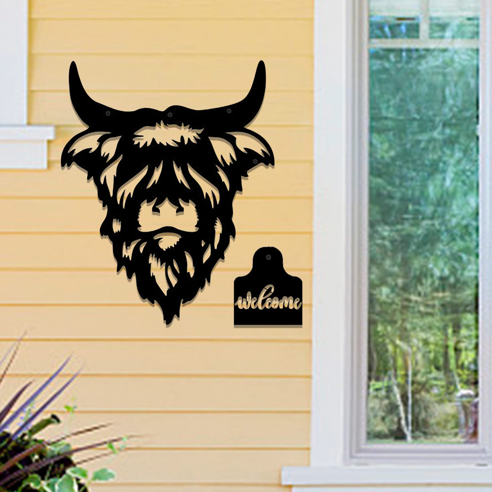 Magnetisches Kuh Willkommensschild - Saisonale Türdekoration Für Haus & Garten
