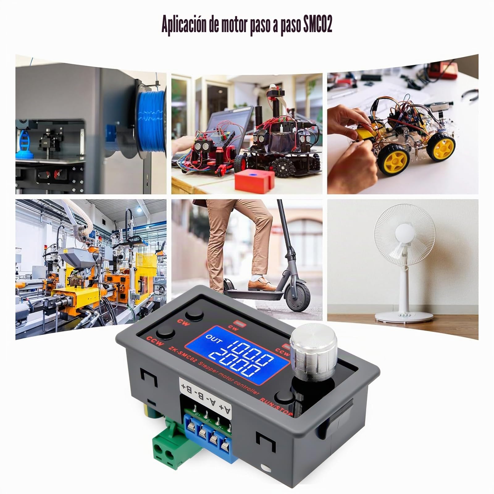 Controlador de Motor Paso a Paso Binghe SMC02 para NEMA 17 23, Control PLC