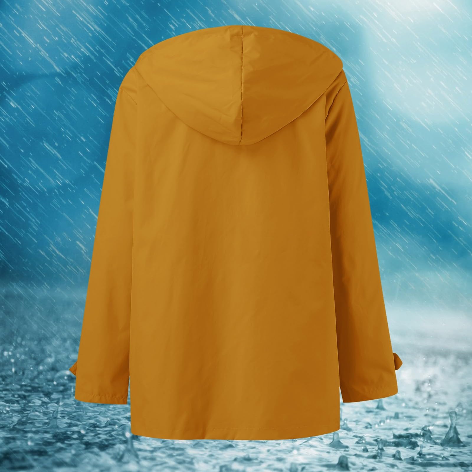 Genérico Chaqueta Mujer-Sudadera Con Capucha Para Mujer Abrigo Impermeable Para La Lluvia Bolsillos SóLidos Chaqueta Con Cremallera Entrenamiento Chaqueta De Lluvia A De Al Libre