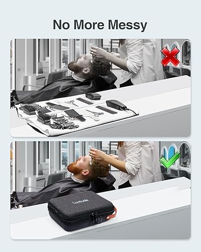 Miniatura 6 de Luxtude Estuche de viaje para cortapelos portátil, bolsas rígidas para cortapelos y suministros, bolsa de recortadora resistente, accesorios de