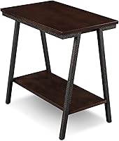 Vista 18 de Leick Furniture Mission - Mesa auxiliar con cajón, madera de fresno maciza y chapas de roble