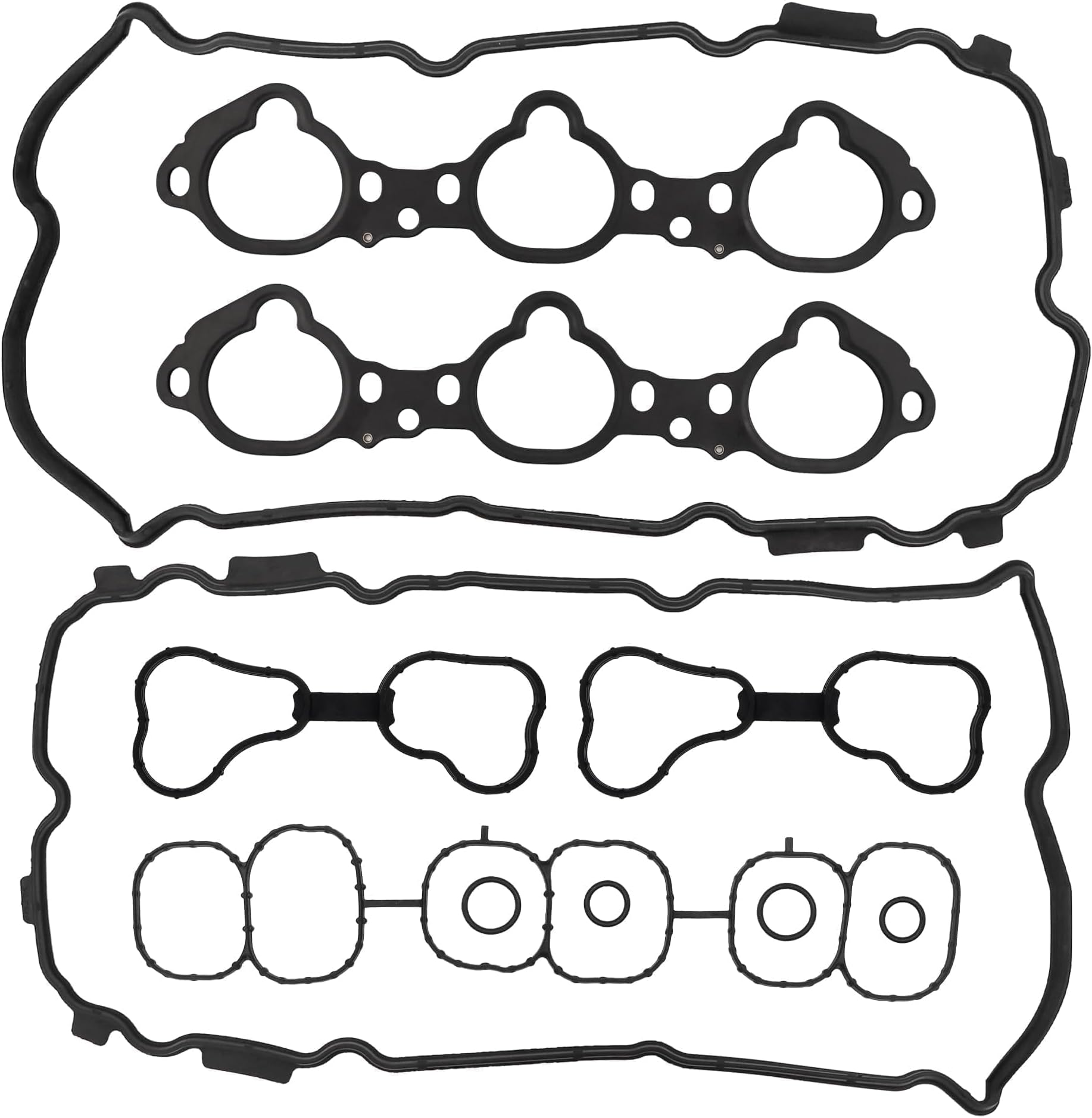 Engine Valve Cover and Intake Engine Manifold Gasket Set Fit for Nissan Infiniti Vehicle 3.5L V6 2007-2024 Altima Maxima Murano Pathfinder Quest 2014-2016 QX60 JX35 Replace# MS97143 VS50770R