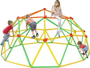 NAQIER Climbing Dome Upgraded 10FT Dome Climber for Kid 3-10 Jungle Gym Monkey Bar for Backyard Geometric Climbing Dome Support 800LBS Kids Outdoor Play Equipment Toddler Outside Climbing Toy