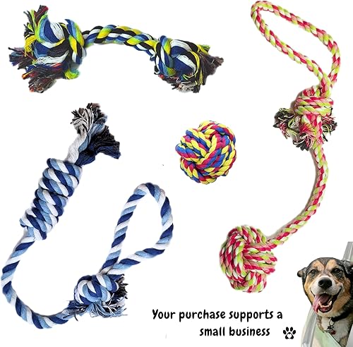 Miniatura 9 de otterly mascotas Cachorro Perro Mascota Cuerda Juguetes para pequeñas y medianas perros (Conjunto de 4)