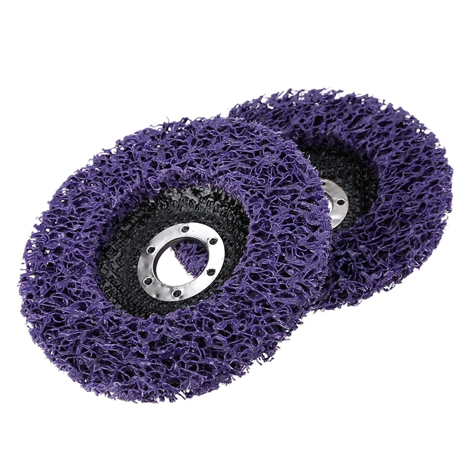 4Pcs 125mm Poly Strip Disc Abrasive Wheel Paint ru-st Removal Clean Polishing Pad Tools (Color : Purple, Size : 2 Pcs)