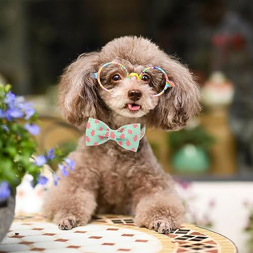 Miniatura 209 de Collar de perro con bandera estadounidense con pajarita, collar patriótico para perros pequeños, medianos y grandes, talla XS