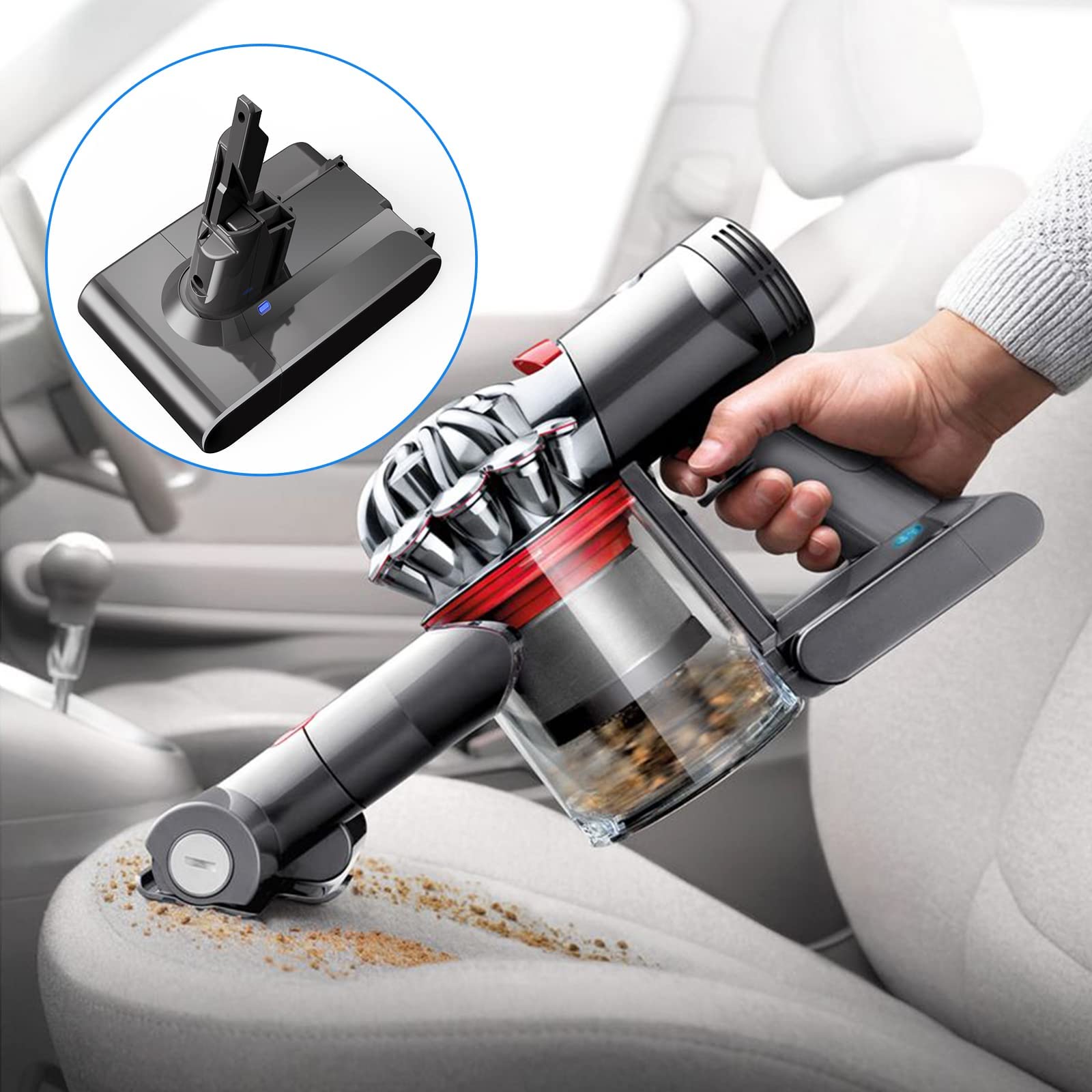 V7 Ersatzakku für Dyson V7 SV11 mit 2 Filtern