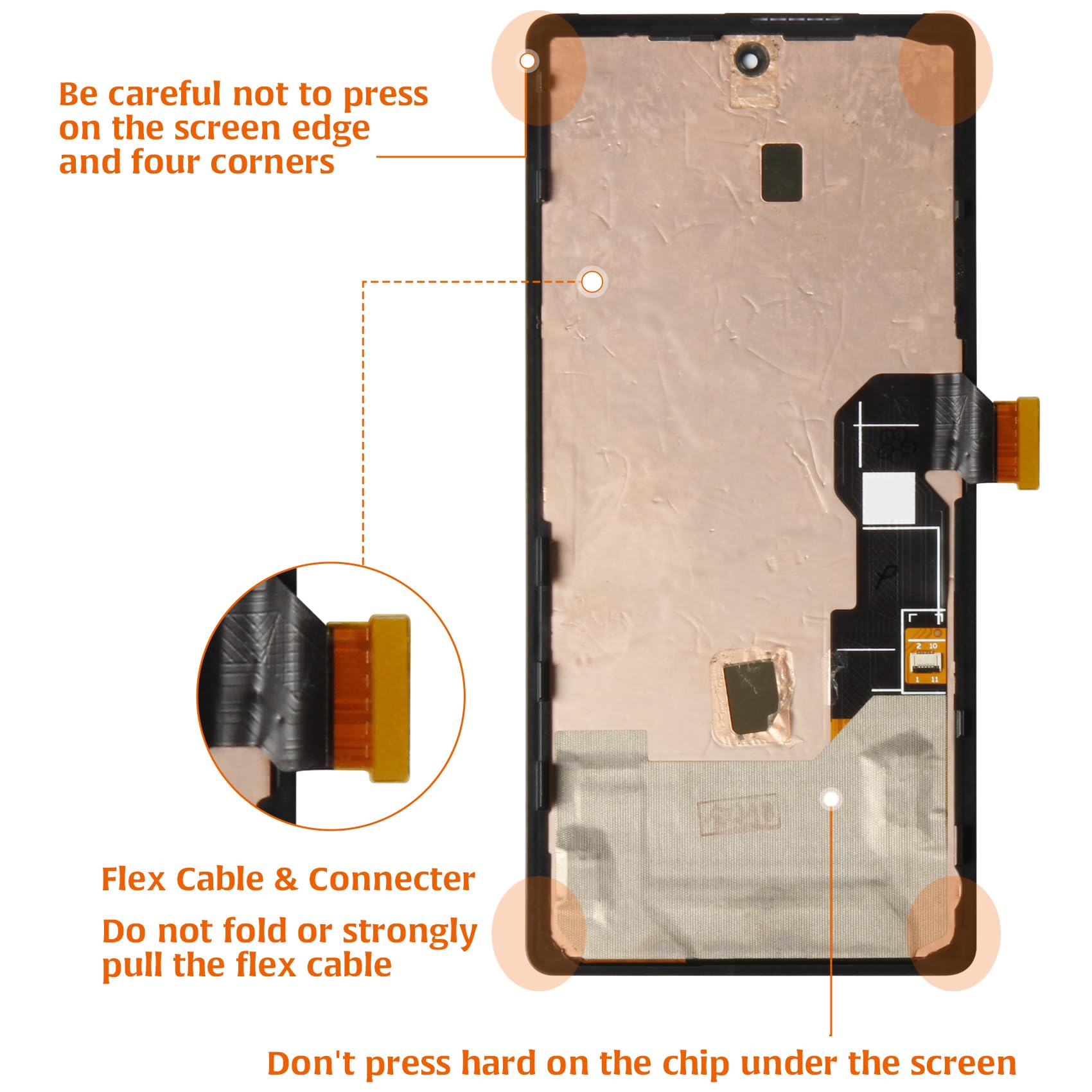 OLED for Google Pixel 6A 6.1" Display Screen +Frame (Fingerprint Support) LCD Screen Replacement Display Touch Digitizer Assembly GX7AS GB62Z G1AZG GB17L