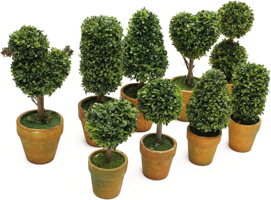 Artificial and Dried Flower Artificial Garden Grass Wedding Arrangement Buxus Balls Boxwood Topiary Landscape Fake Trees Pots Plants - ( Color: 21cm Balls )