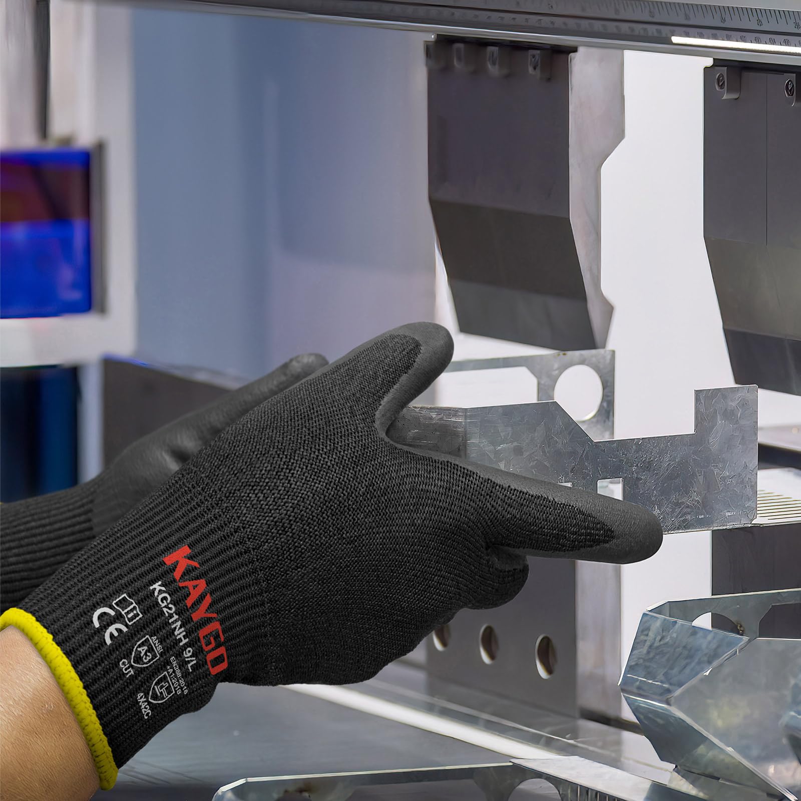 KAYGO KG30N Guanti Lavoro Anti-Impatto TPR, Taglio Livello C, Rivestimento Nitrile, Taglia XL (10) - 2