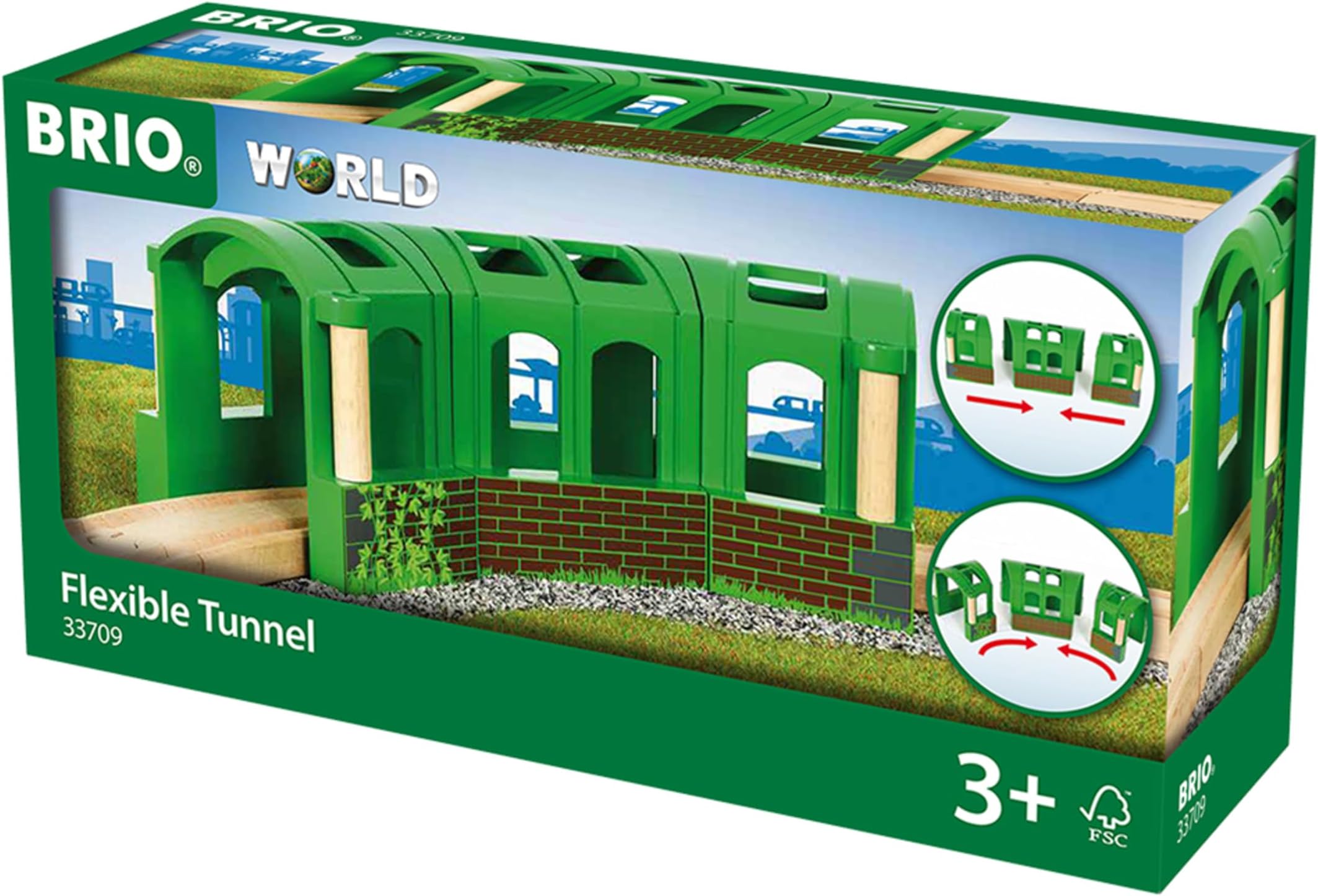 World - Flexible Tunnel Train Set Accessories for Kids Age 3 Years and up. Compatible with All BRIO Train Sets