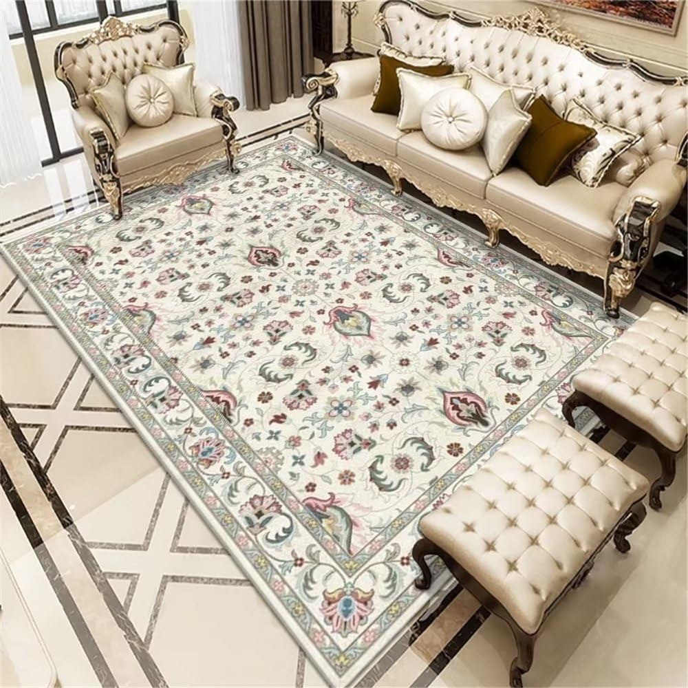 Tapis de chambre fille gris et tapis de sol multi-taille lavable pour maison