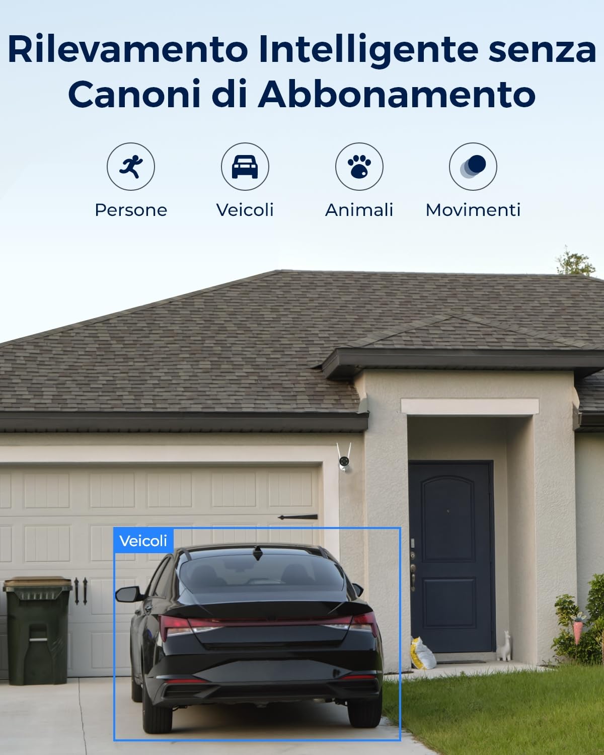 Reolink ColorX Telecamera Wi-Fi Esterno/Interno, Visione Notturna True Color, Apertura F1.0, Sensore 1/1,8", 2K Videocamera Sorveglianza WiFi, Rilevamento Intelligente, Audio a 2 Vie, CX410W