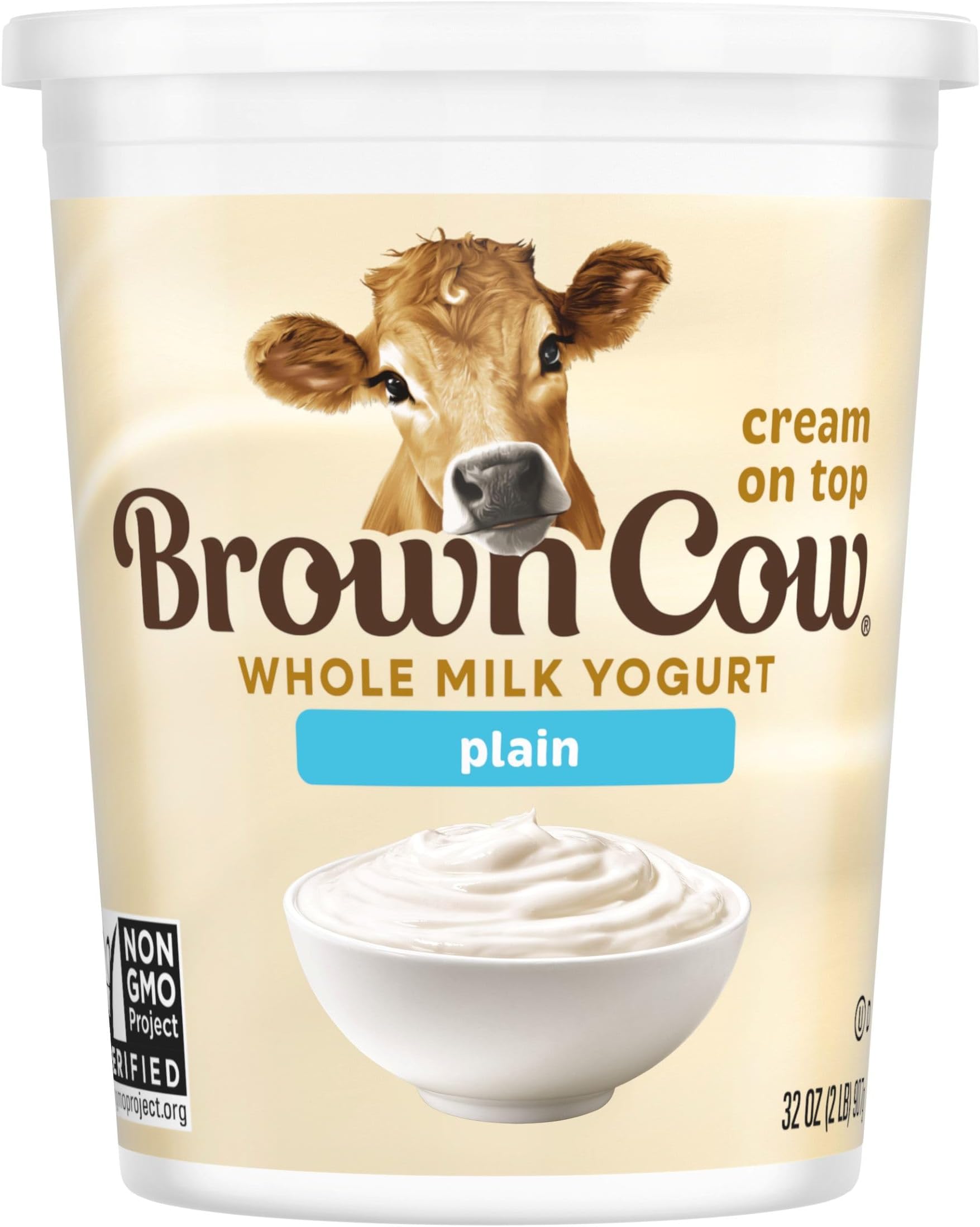 Cream Top Plain Whole Milk Yogurt, 32 oz. Carton - Creamy, Delicious Yogurt