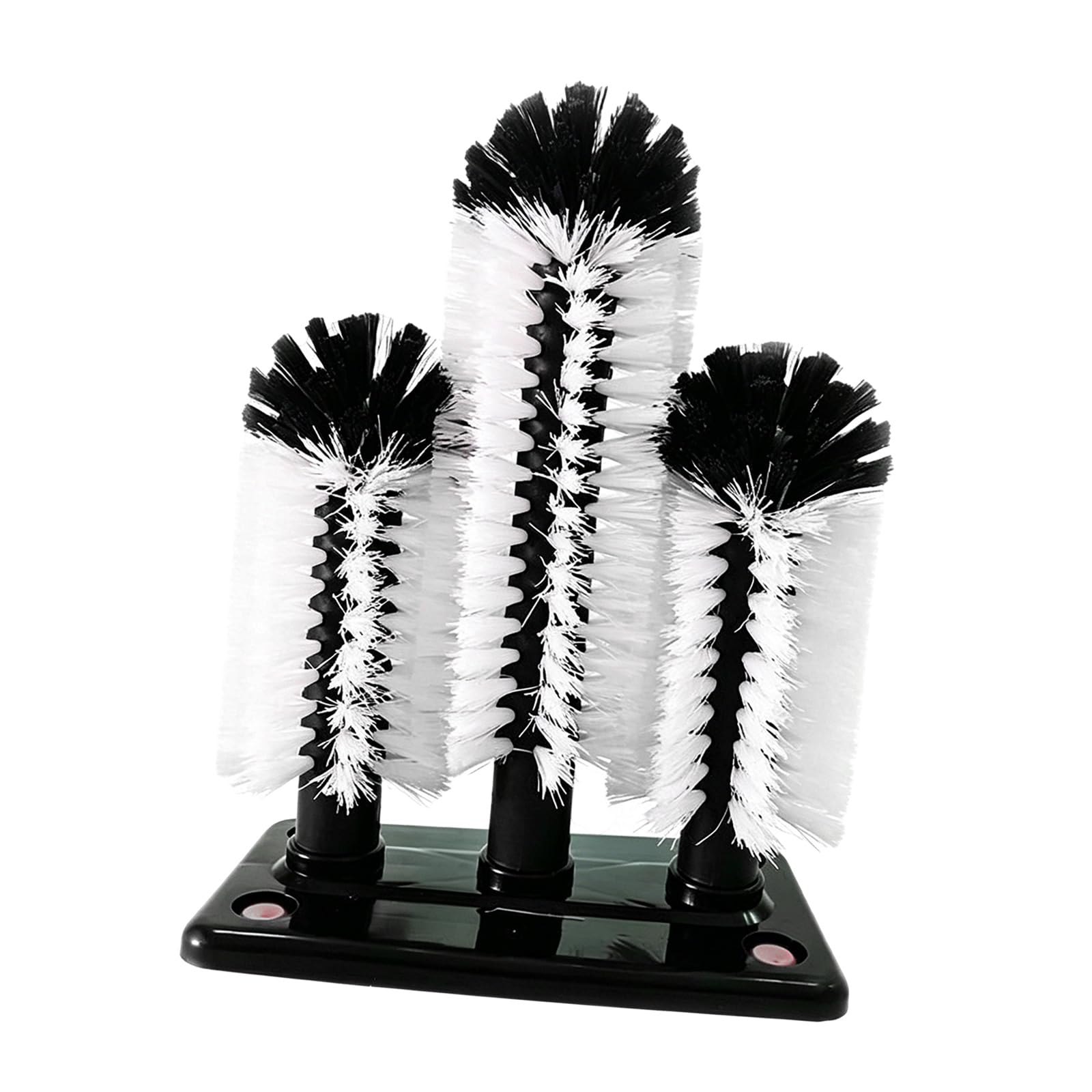 Water Bottle Cleaning Brush Glass Cup Washer with Suction Base 3 Head Bristle Glass Cup Washer Brushes Cleaner Water Bottle