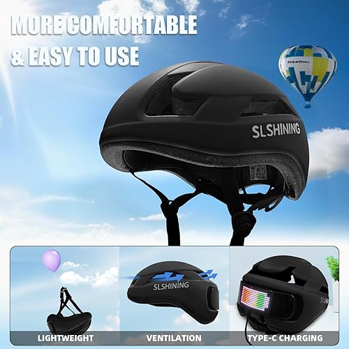 Miniatura 6 de Smart Bike Helmet with Light Bicycle Helmets for Adult Teens for Mountain & Road Cycling Electric Scooter Skateboard Skating