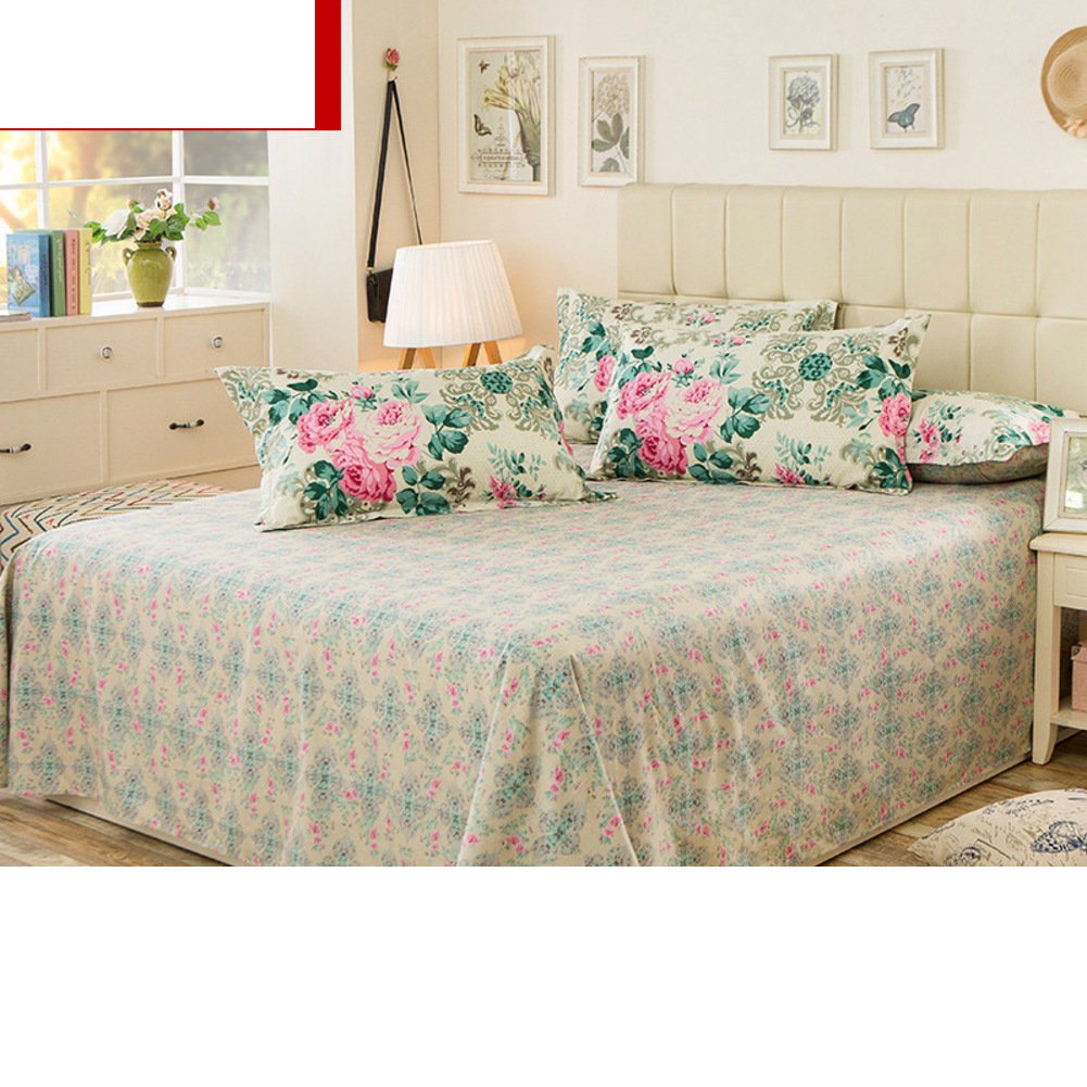Drap de lit printemps été en coton sergé respirant 230x250