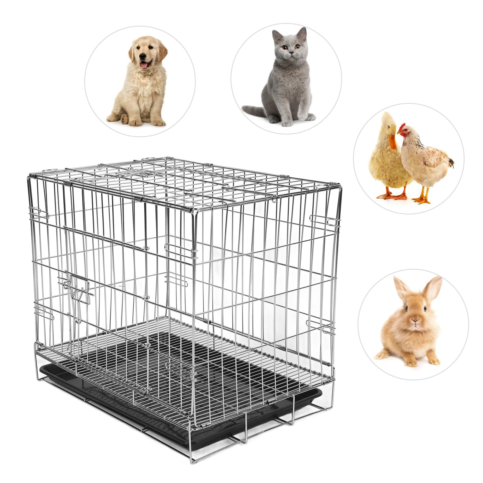 Gabbia per Cani in Acciaio Inossidabile, Gabbia per Cani
