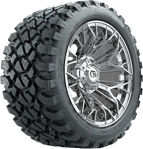 Miniatura 8 de GTW GTW Stellar - Juego de 4 ruedas y neumáticos para carrito de golf de 14 pulgadas, ruedas de bronce mate estelar de 23 x 10 - R14 (23 pulgadas)