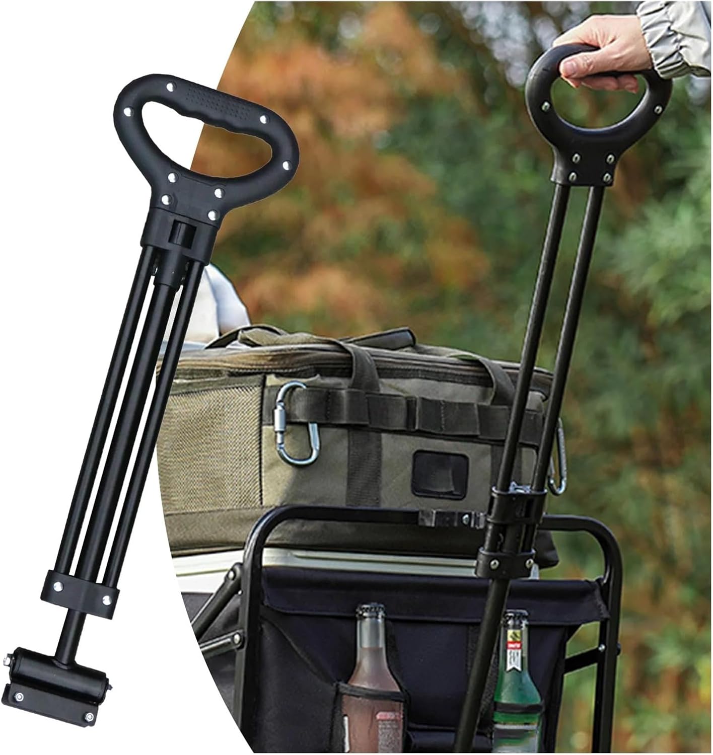 Trolley Handle for Camping Wagon Wagon Replacement Pull Handle – Spare Stroller Handle for Outdoor Camping Trolley Accessories