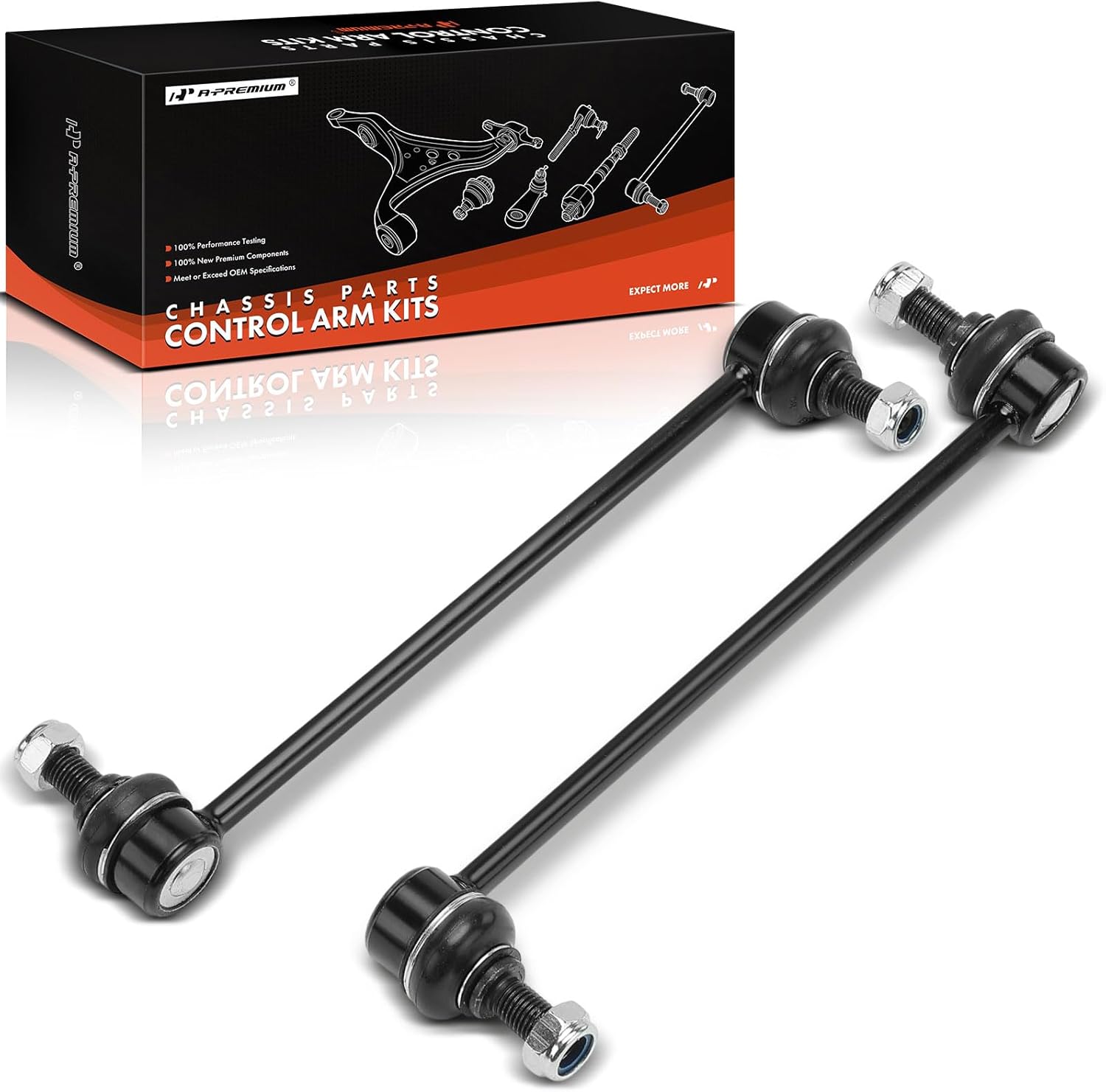 A-Premium 2 x Front Sway Bar Links Stabilizer Bar Links, Compatible with Hyundai Santa Fe 2001 2002 2003 2004 2005 2006